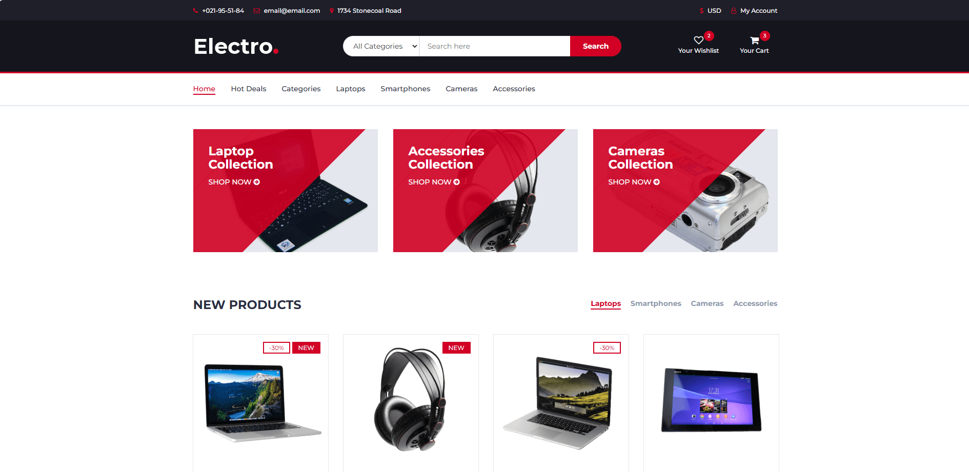 Electronics Shop Template template preview